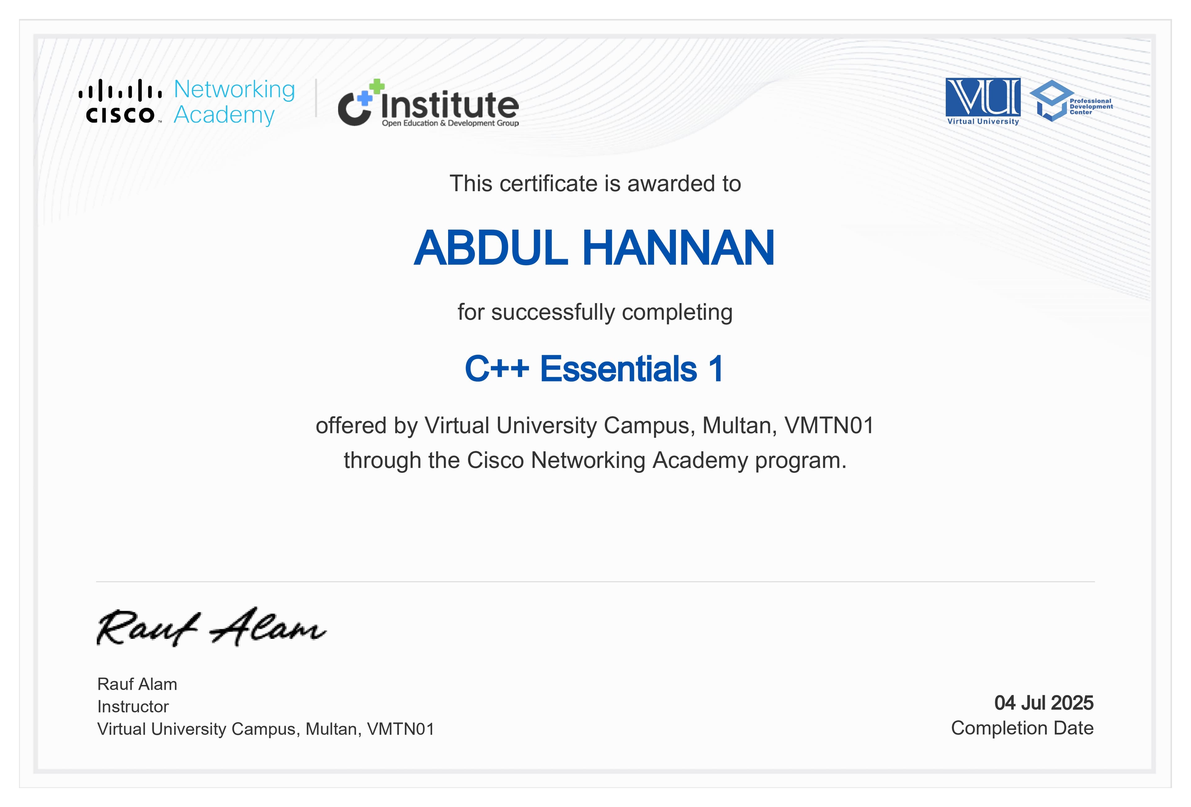 C++ Essentials 1